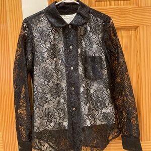 Comme des garçons blouse with white undershirt